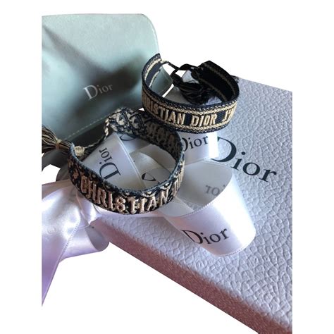 bracelet christian dior tissu|Christian Dior studded friendship bracelet.